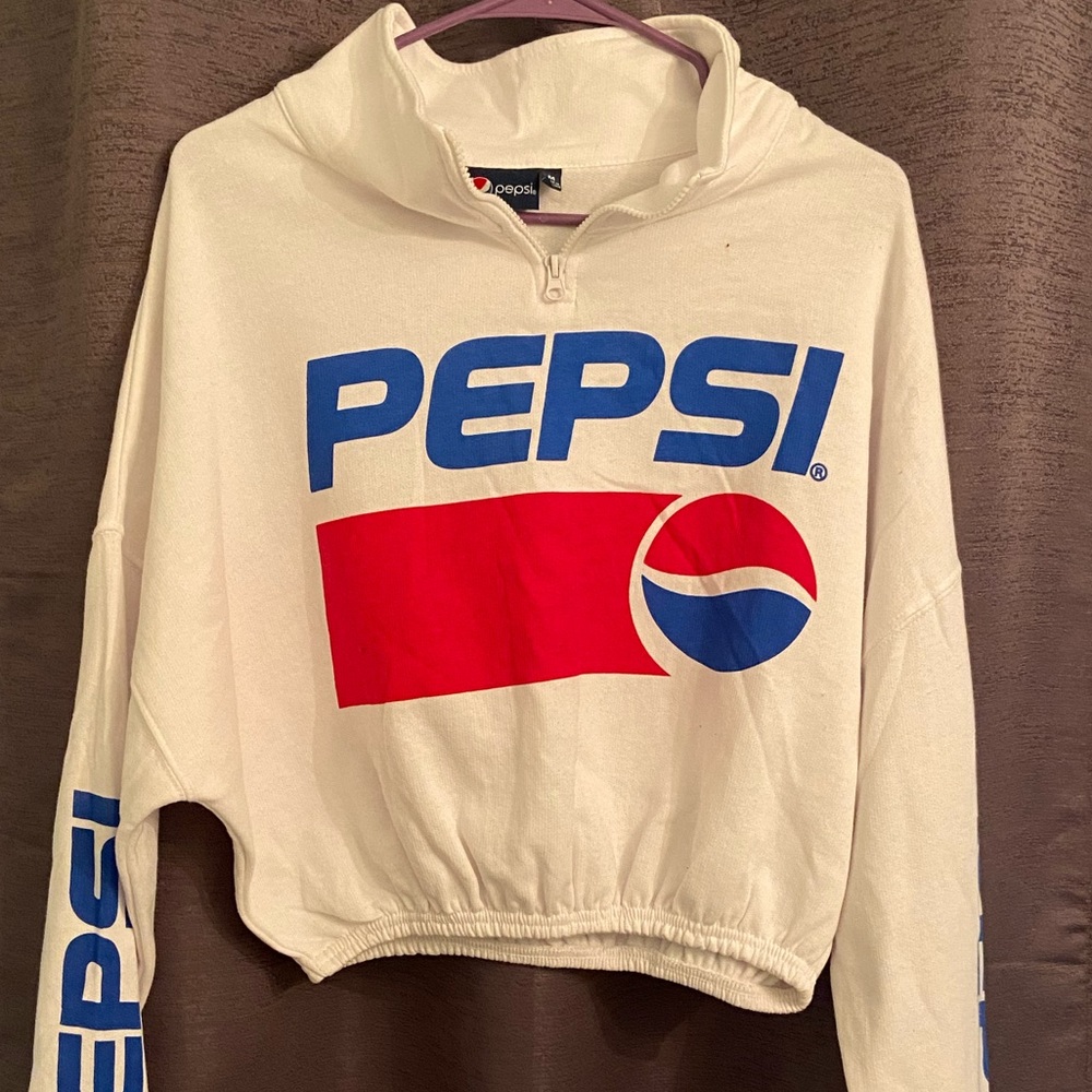 Pepsi Crop Top Hoodie New